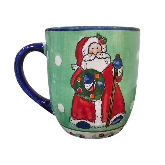 Libbey Christmas Holiday Santa 14 oz Mug Colorful LIE16 Collection Replacement - Picture 3 of 6